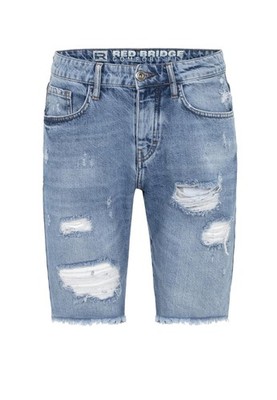 Red Bridge Herren Jeans Shorts Kurze Hose Denim Capri Distressed