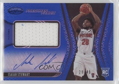2020-21 Certified Blue /49 Isaiah Stewart #STE Rookie Auto RC 0u46
