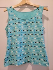 Disney Store Mickey Mouse Tank Top Women  s Size Large Turquoise Blue Graphic