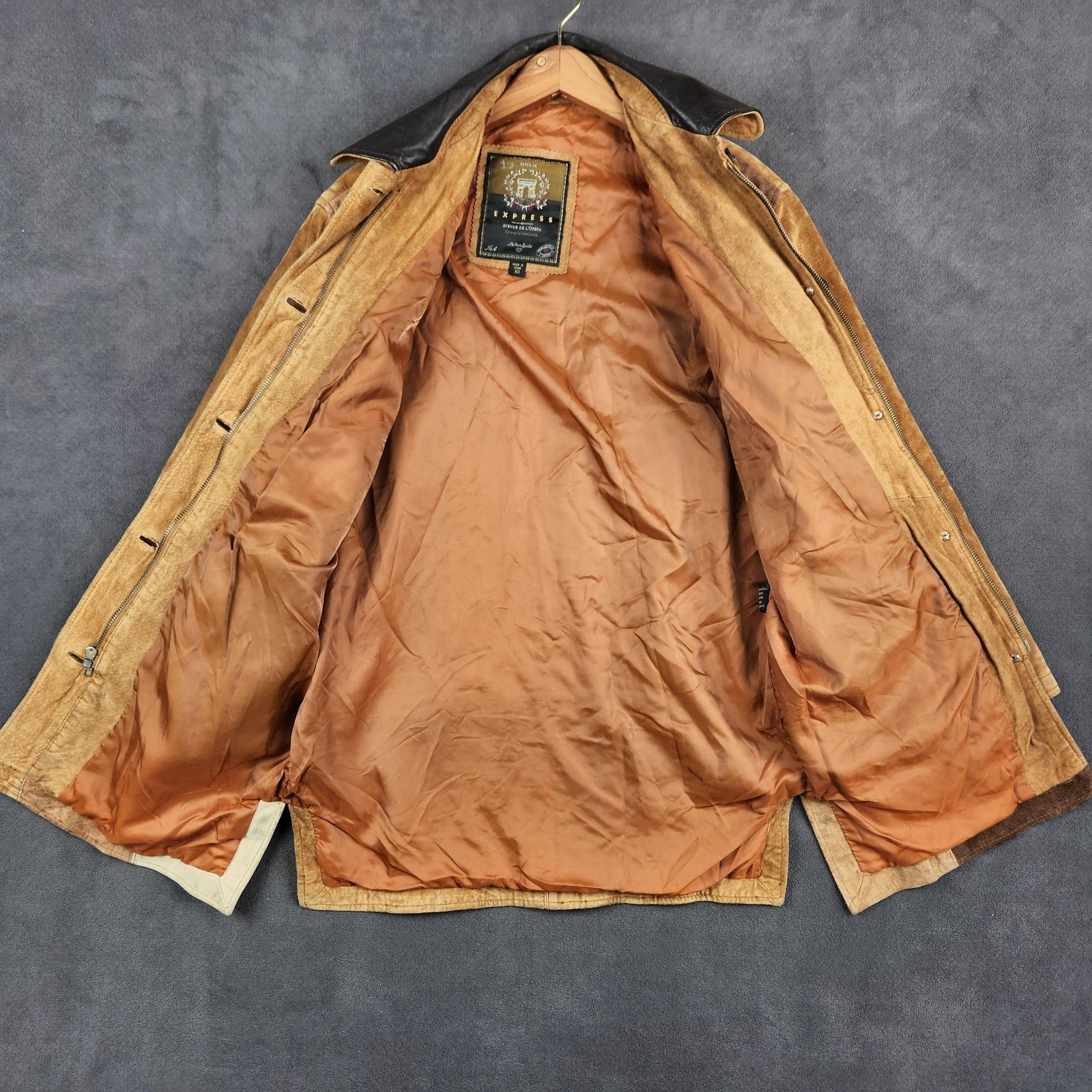 Vintage Express Patchwork Suede Leather Jacket Wo… - image 7