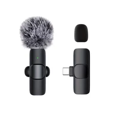 Microphone sans fil Clip-On avec USB Type-C, adapté au streaming