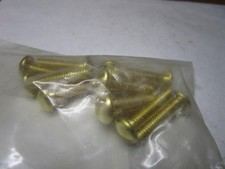 5/16"-18 x 1-1/4" Slotted Drive Round Head Brass Machine Screw QTY 10