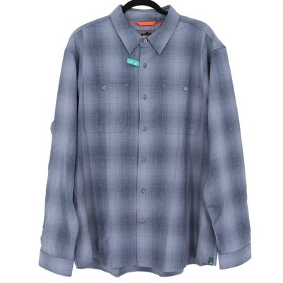 Orvis Outdoor Performance Plaid Shirt Sz XL Blue Gray UPF 40 Long Sleeve Button