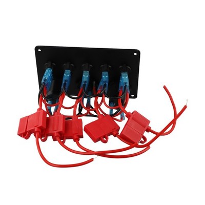 5 Gang Marine Wippschalter Panel mit Quick Charge USB Ports für Boote