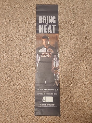 2013 HARLEY-DAVIDSON Vinyl Advertising Poster Banner 48" X 10", Bring The Heat
