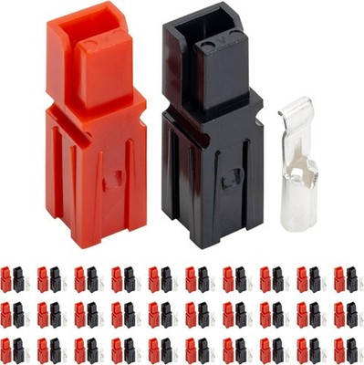 Powerpole Connectors 30 PCS Quick Disconnect Assortment Kit Red Black Silver