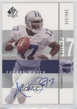 2001 SP Authentic Future Watch 299/550 Quincy Carter #143 Rookie Auto RC 0dk