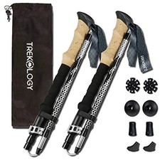 TREKOLOGY Walking Poles TREK-Z, Nordic Walking Poles Hiking Stick 115cm - 135cm
