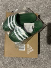 Adidas Green Adilette Aqua Slides Men’s Size UK9 EU43 / REFH14