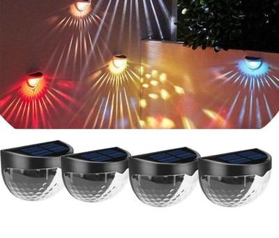 Solar Wall Lights Outdoor Garden Yard Fence Deck Decor Street Waterproof Lamps