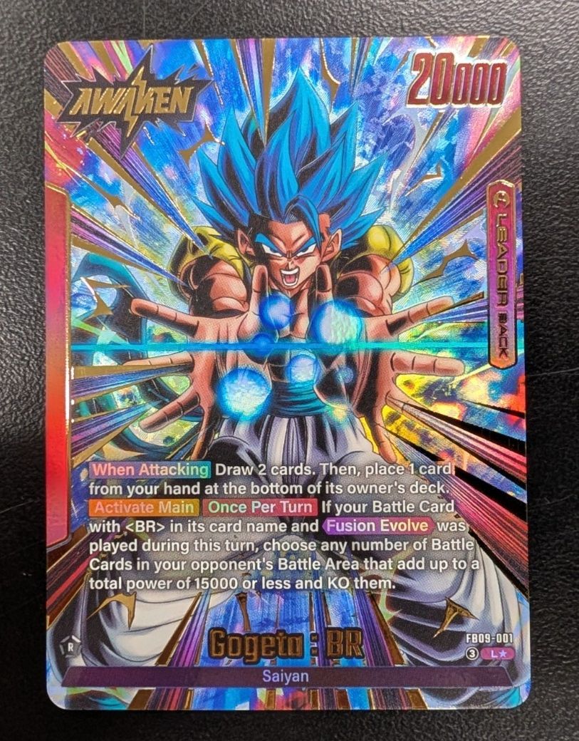 Gogeta : BR FB09-001 Alternate Art Dual Evolution Dragon Ball Card