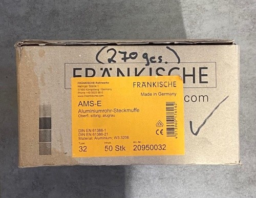 FRÄNKISCHE AMS-E 32 Aluminium-Steckmuffe – 1 Stück