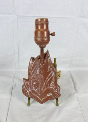 NOS Vtg 1946 Phil Mar Pin Up Wall Lamp Brick Red Green Greek Goddess