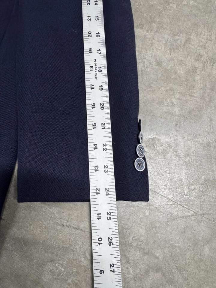 Chaqueta Blazer Hickey Freeman 1899 Doble Pecho 46r Pico Solapa Algodón Hecha en EE. UU. Foto 4 de 4