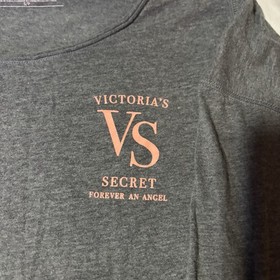 Victoria's Secret Gray Logo Angel night gown long sleeve small
