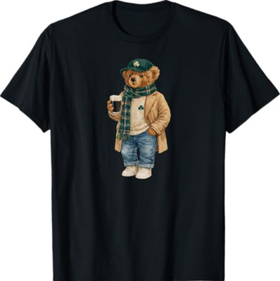 Camiseta Oso de Peluche Suerte Día de San Patricio Irlandés