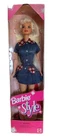 Barbie Style Denim Dress Blonde Barbie Doll. Vintage  90s MPN 18219. New In Box!