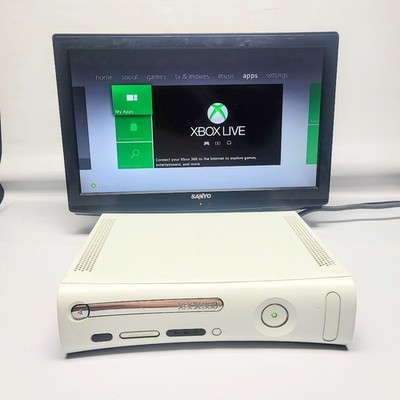 Microsoft Xbox 360 Xenon Console White No HDD for Parts Not Working Read Desc