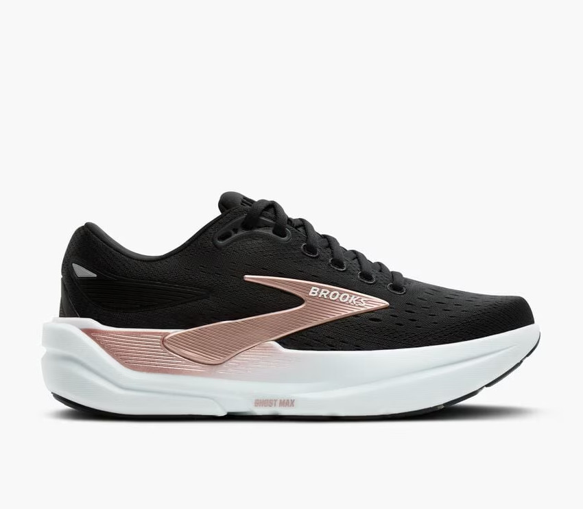 BROOKS Women's Ghost Max 3 Running Shoes Black/Black/Rose Gold New