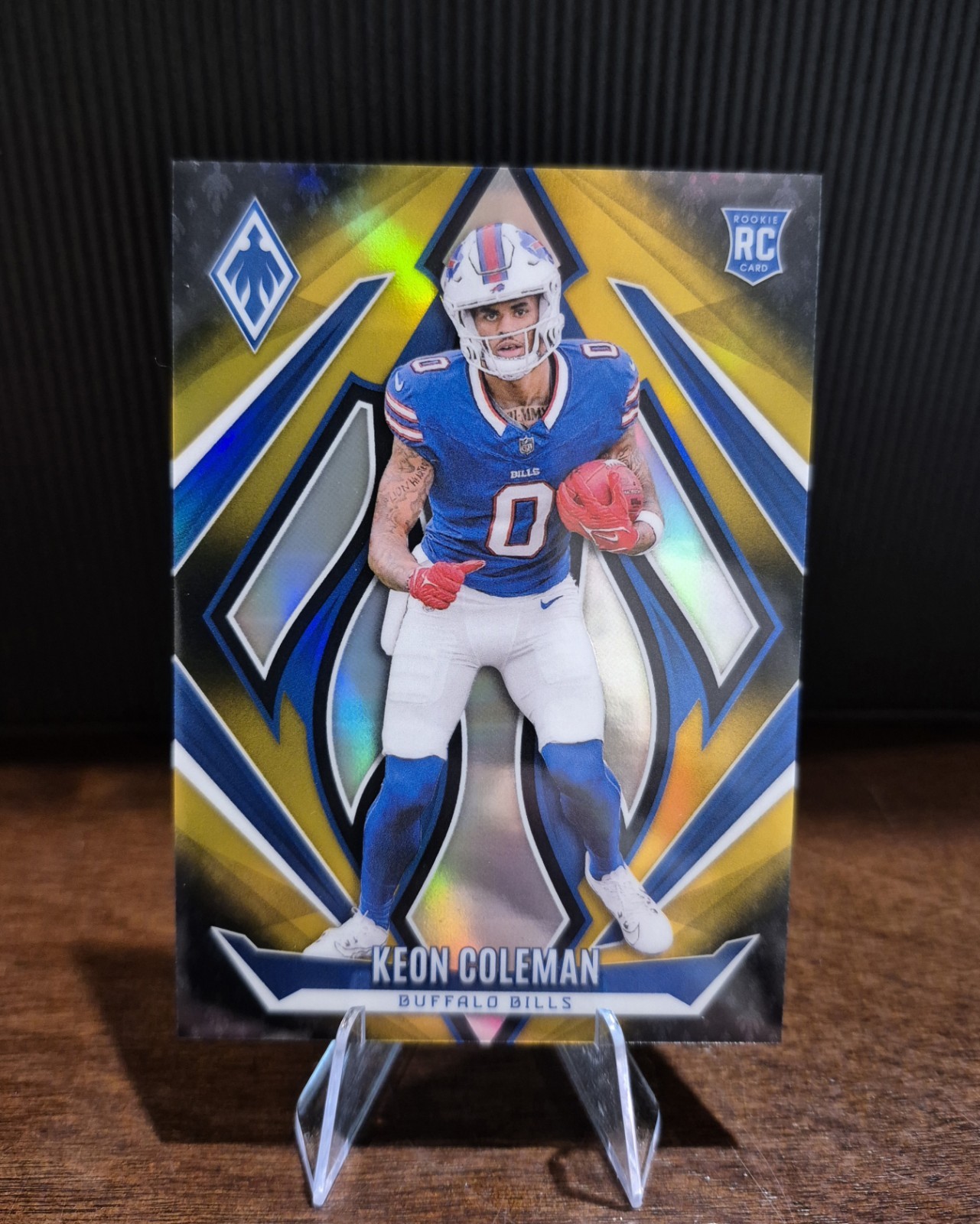 2024 Panini Phoenix Rookies Keon Coleman #213 Gold Fade /125 (RC) Buffalo Bills