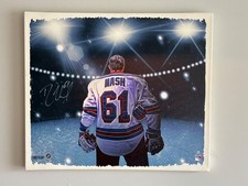 Rick Nash Signed 22x26 Stretched Canvas framed  Pregame NY Rangers Auto Steiner