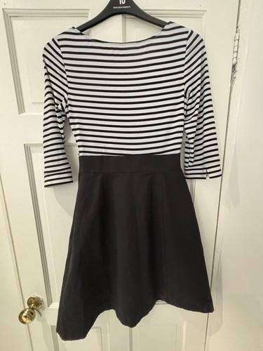 Principles Women's Black And White Striped Flared Dress Size 10 - Picture 9 of 9