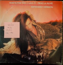 Dead Or Alive That's The Way I Like It Vinyl Record 12" VG/G+ TA 4271 1984