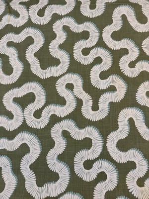 1 yd Romo 8058/02 - Kezia Matcha Cotton/Linen Print Upholstery Fabric