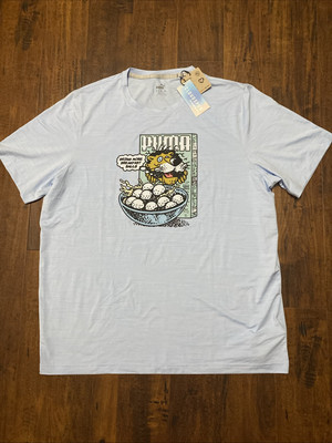 NWT Puma Cloudspun Graphic T Shirt Breakfast Balls Blue Men s Size XL. A4