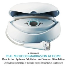 NuBrilliance Real Microdermabrasion At-Home System Diamond Tips Exfoliating 