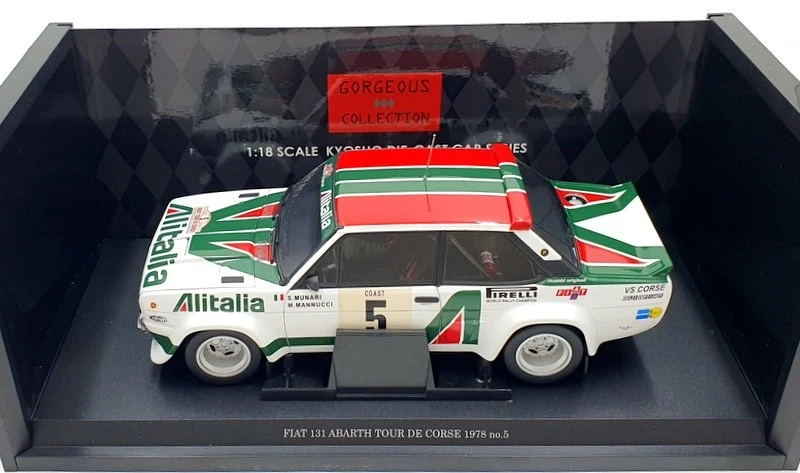 Kyosho escala 1/18 diecast 08371C - Fiat Abarth #5 Tour De Corse 1978 Foto 4 de 4