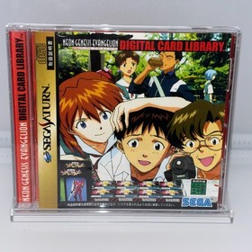Neon Genesis Evangelion: Digital Card Lib SEGA SATURN Japanese CIB w/ Spine Card