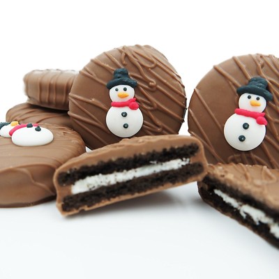 Philadelphia Candies Winter Holiday Snowman Milk Chocolate Covered OREO  Cookies