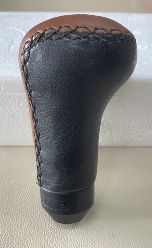Old School MOMO Shift Knob, Black/Brown Leather, for Manual Vehicles #281 - Picture 14 of 24