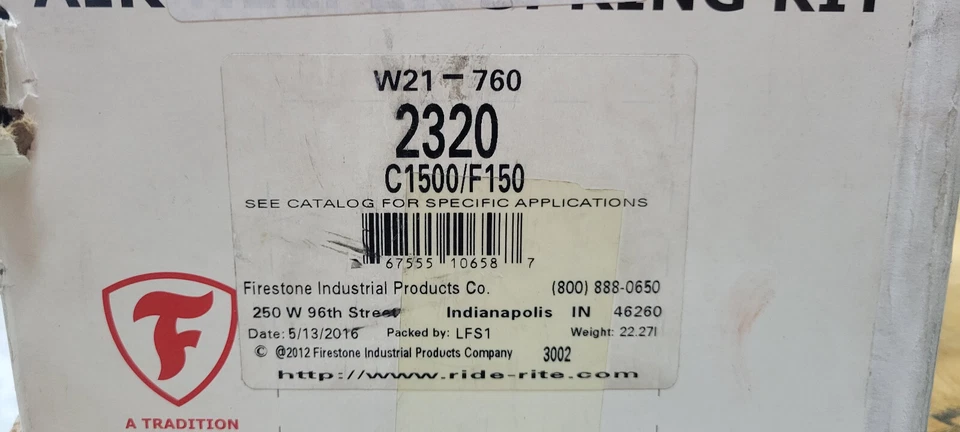 Firestone Ride-Rite 2320 Sport-Rite Air Helper Spring Kit * Foto 2 de 2