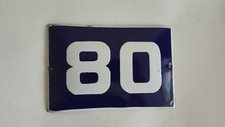 VINTAGE nice Blue Enamel Sing door number 50's number 80