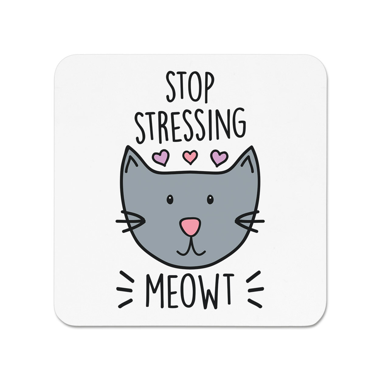 Stop Stressing Meowt Cat Fridge Magnet Funny Joke Cat Crazy Cat Lady
