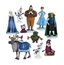 10pc Frozen Elsa Anna Olaf Sven Troll Playset 10 Figure Cake Topper Toy Doll Set