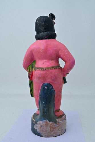 Antigua figura de terracota vintage del señor hindú Krishna juguete de arcilla coleccionable NH6685 - Imagen 6 de 12