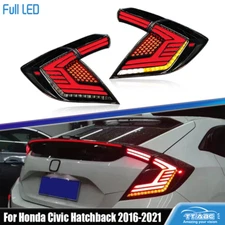 TT-ABC LED Tail Light For 2016-2021 Honda Civic Hatchback Type R Start Animation