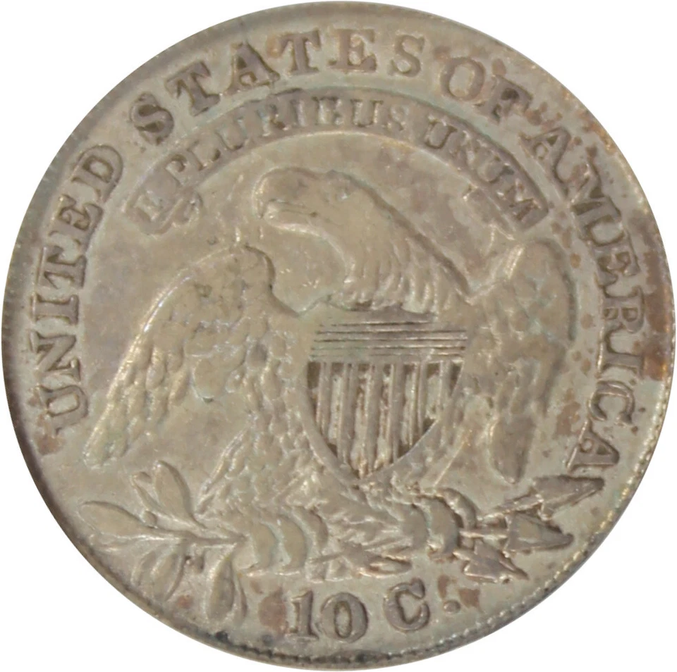 1833 XF45 Capped Bust Dime, PCGS 13556750 - Image 2 of 4