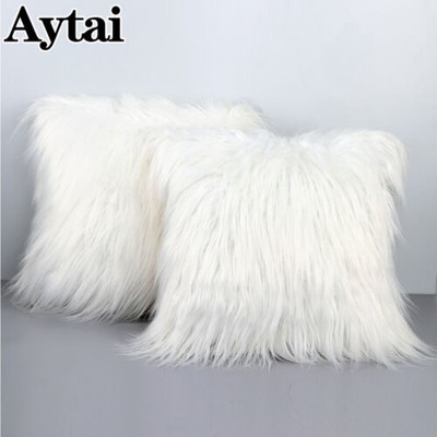 fluffy white cushions