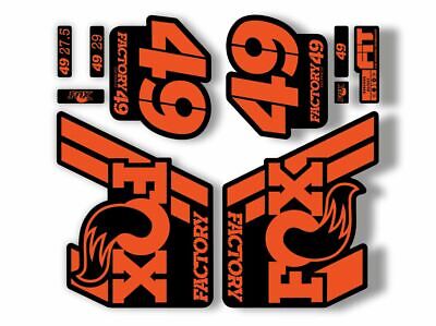 FOX 40 Float 2018-19 Forks Suspension Factory Decals Sticker Adhesiv Gray Orange