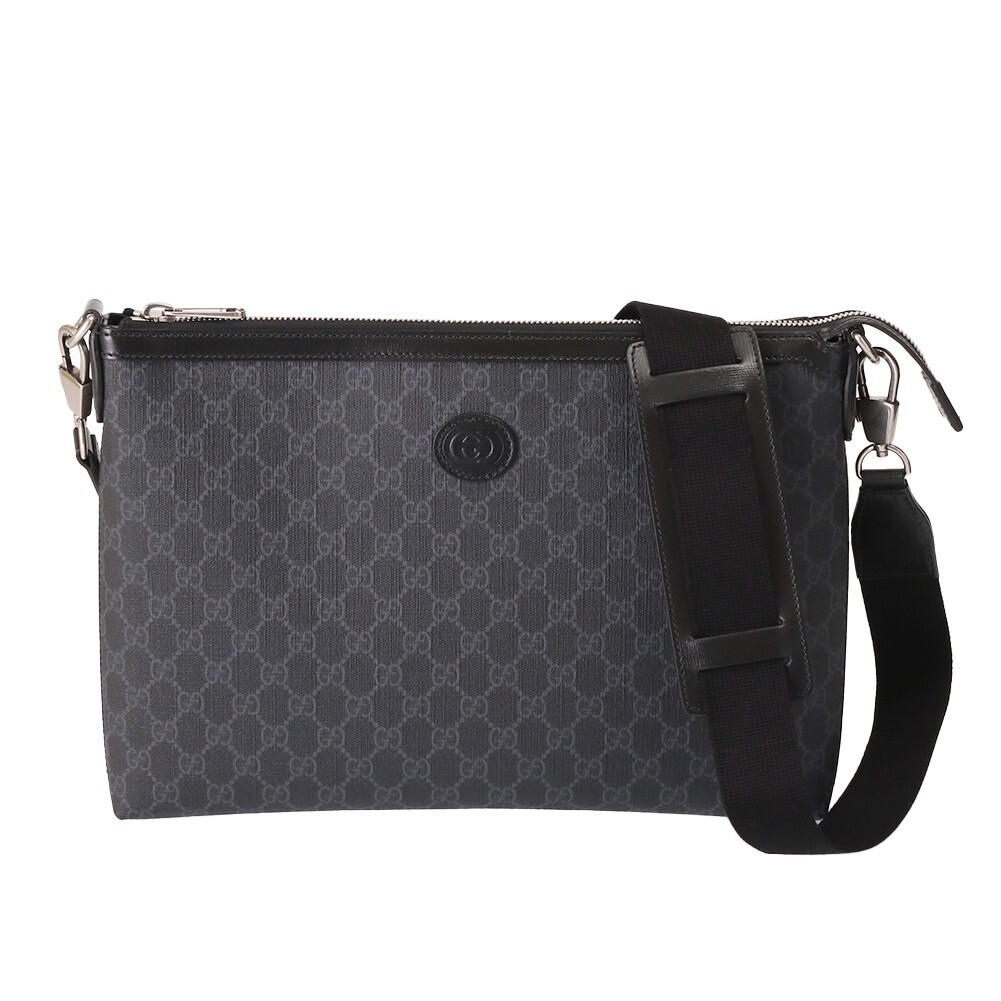 GUCCI Messenger Bag Large Men GG Supreme Canvas 792084 92THN