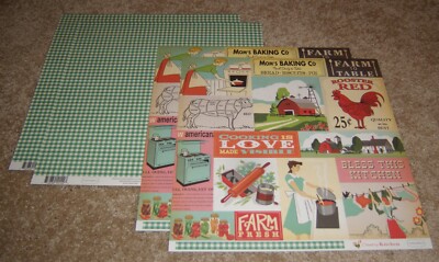 Carta Bella 12x12 Double Sided Scrapbook Papers(4 ~ Country Kitchen Journaling