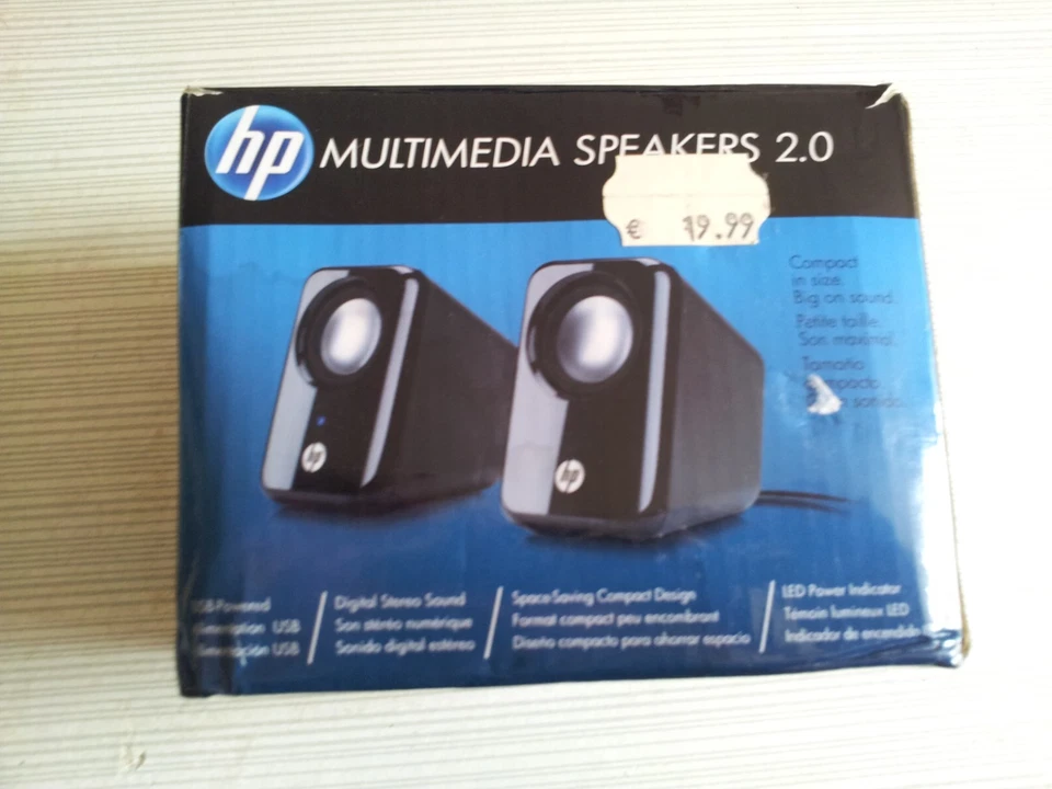 HP Multimedia Lautsprecher 2.0 Laptop Desktop kleine USB Audio Buchse - versiege