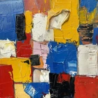 Abstract Expressionism Oil Paint Luxury Canvas Wall Art Picture Print Colourful