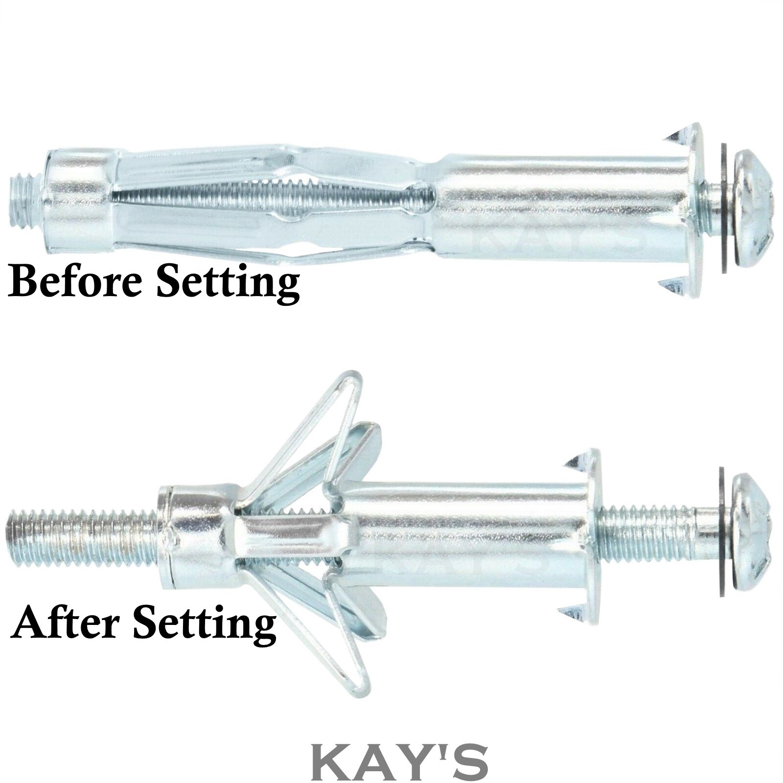 PLASTERBOARD FIXINGS HEAVY DUTY HOLLOW WALL CAVITY ANCHORS METAL BROLLY