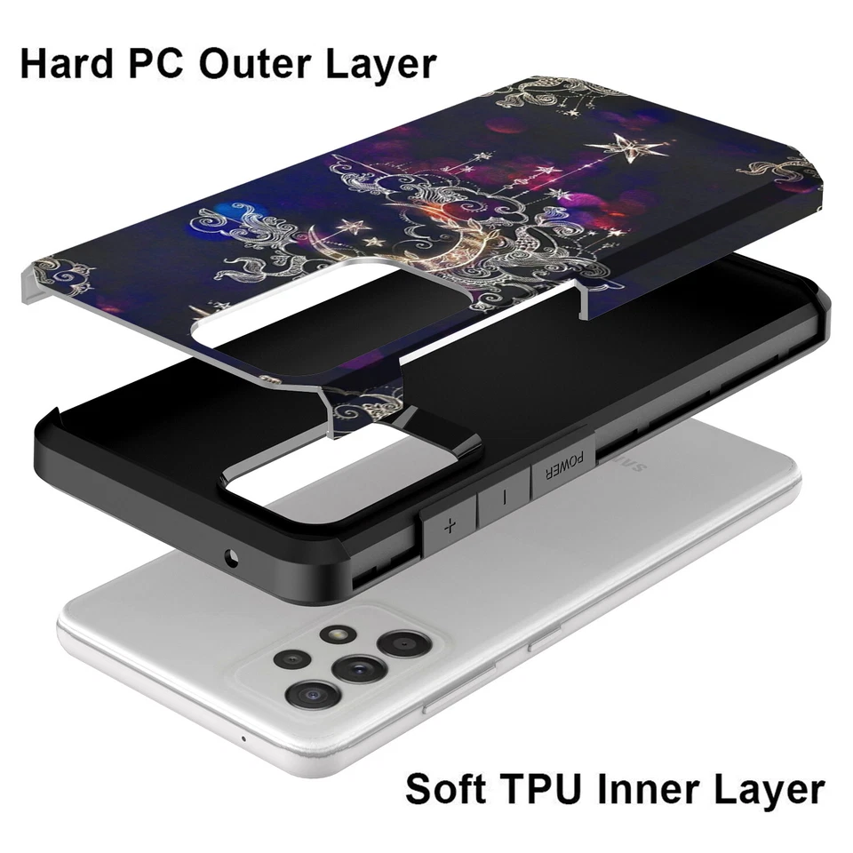 For Moto G Stylus 5G 2021 Hybrid Graphic Colorful Armor Case - Image 4 of 4