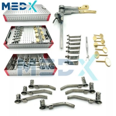 Caspar Lumbar Discectomy Retractor System Surgical Instruments Kit with Box